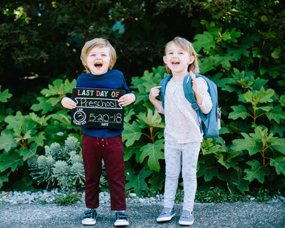 First And Last Day of School Photo Sharing Chalkboard Signs