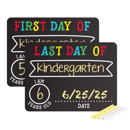 First And Last Day of School Photo Sharing Chalkboard Signs