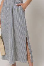 Striped Slit Dress