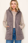 Gun Metal hooded Vest