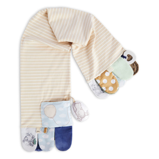 Mommy & Me Activity Scarf - Tan and Blue
