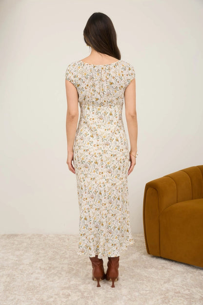 Floral Scoop Neck Dress