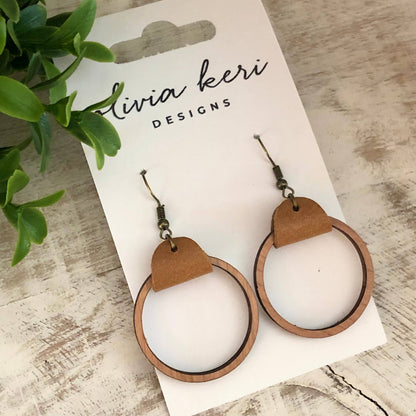 Wood Hoops - Camel