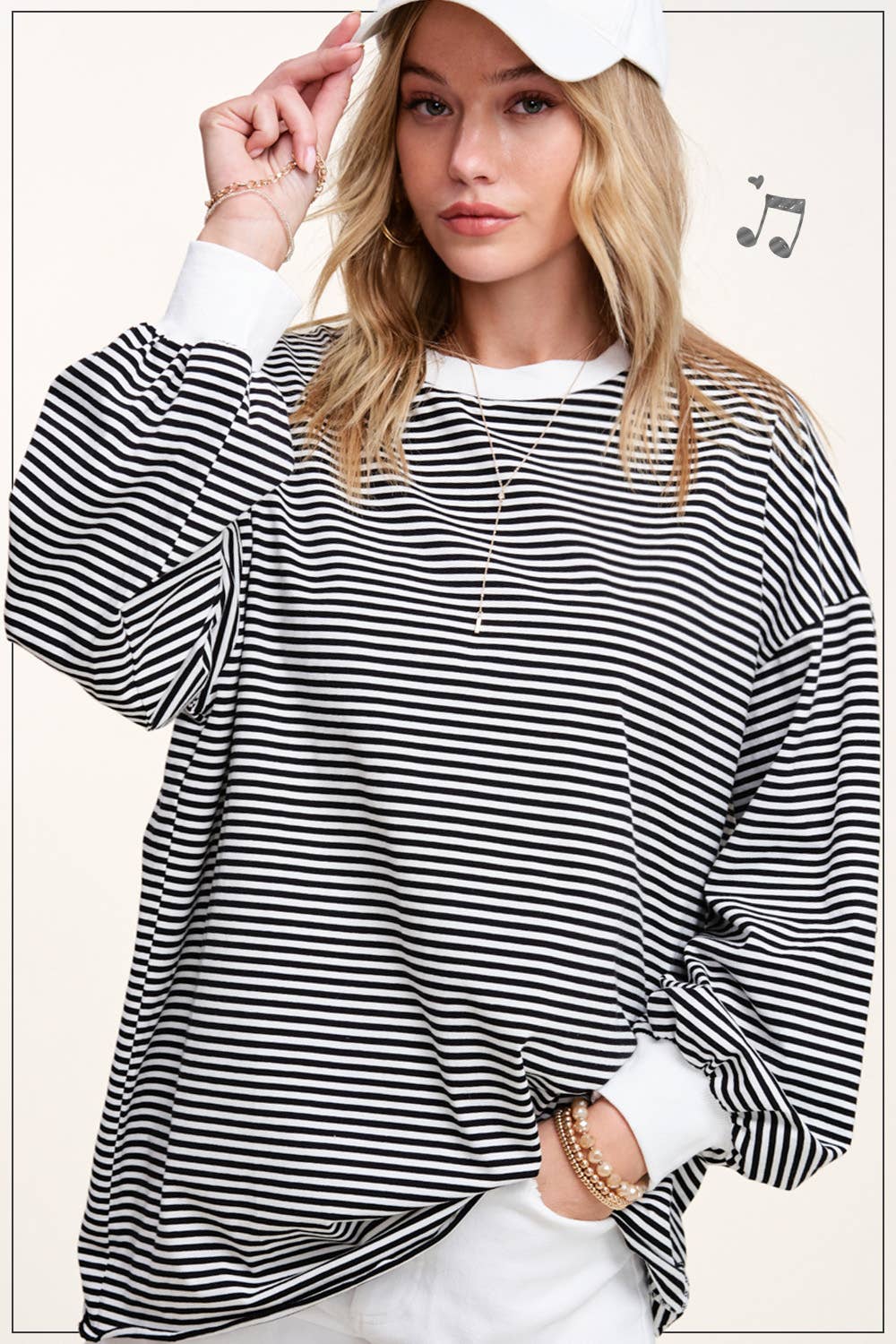 Piper Oversized Striped Top