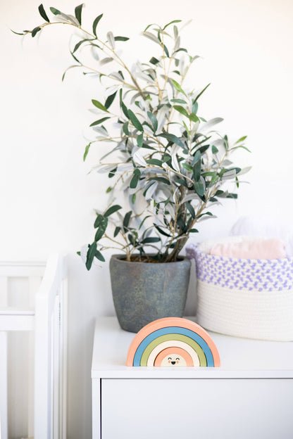 Wooden Stacking Rainbow Baby & Toddler Toy Nursery Decor