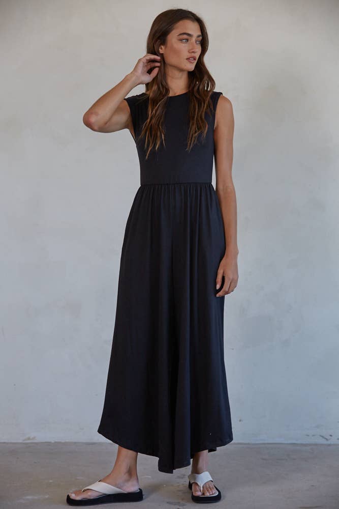 Open Back Wide Leg Jumpsuit