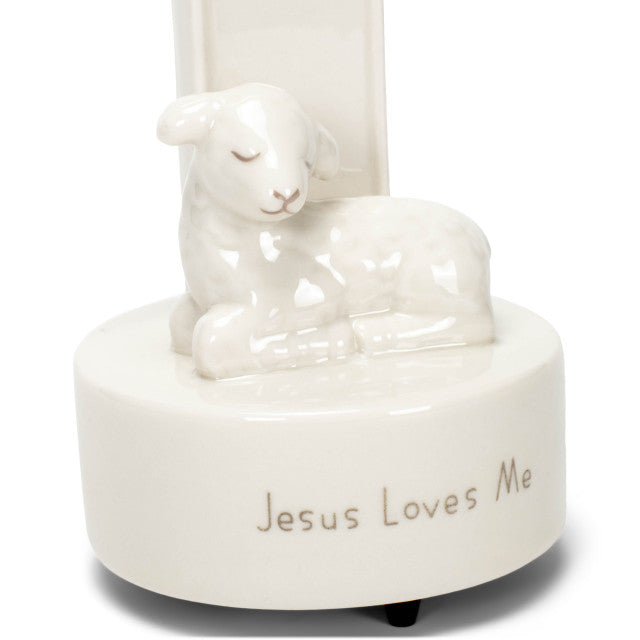 Jesus Loves Me Medallion Musical Cross