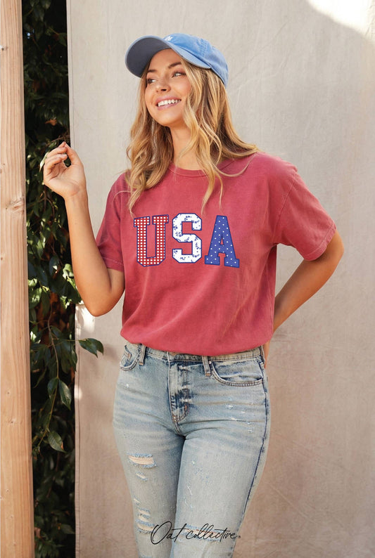 USA Pattern Graphic Tee