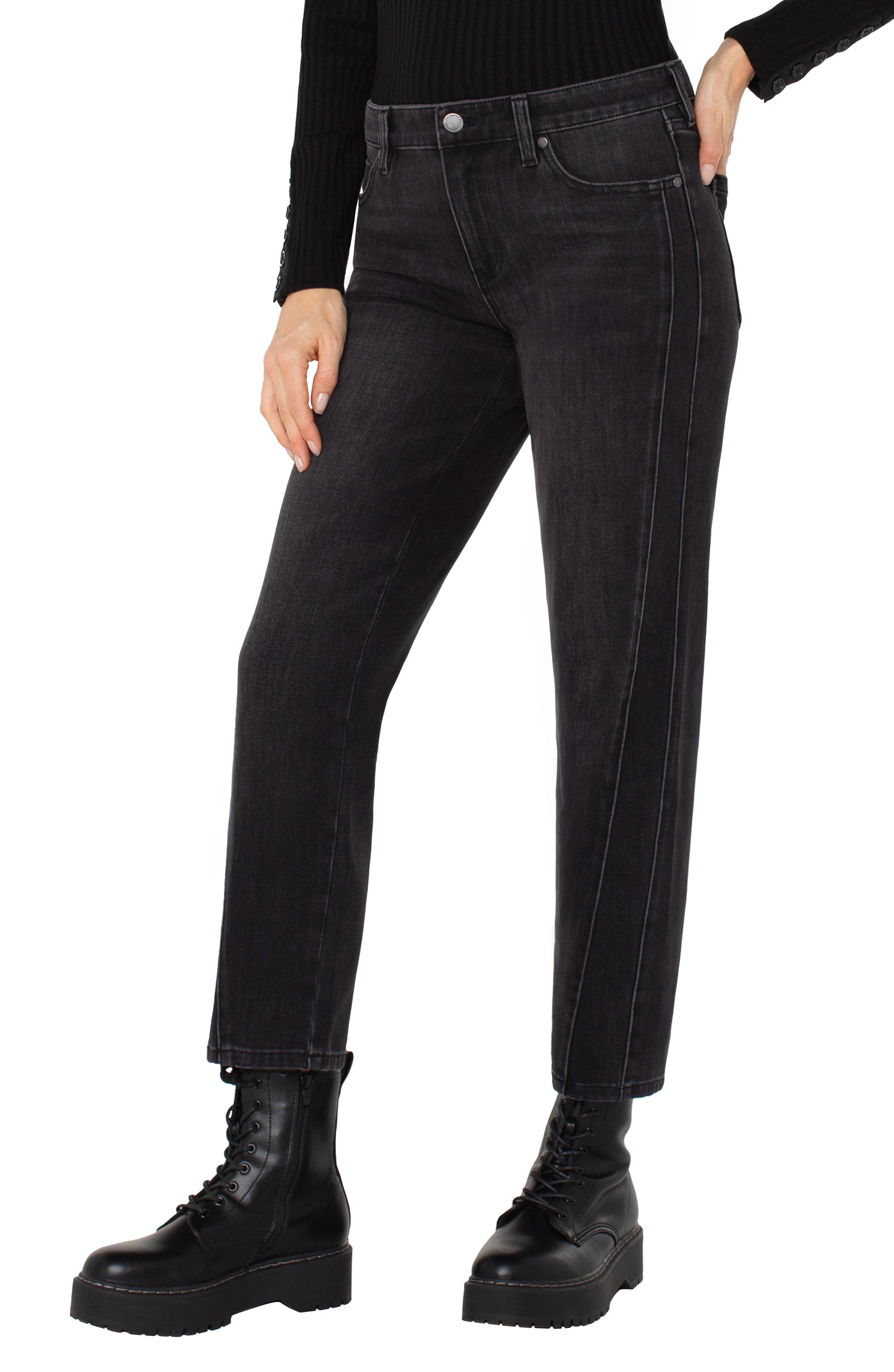 Liv Relaxed Black Denim