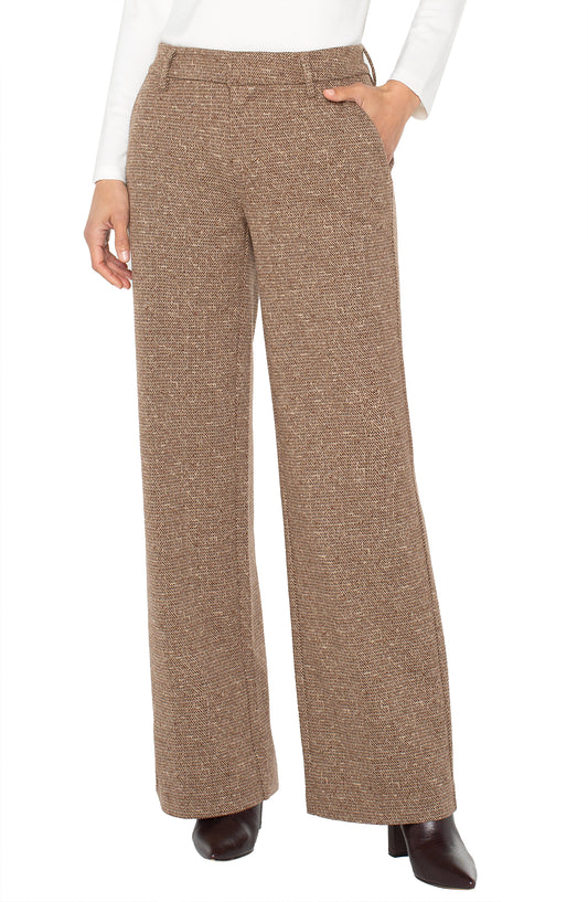 Kelsey Wide Leg Trouser - Herringbone