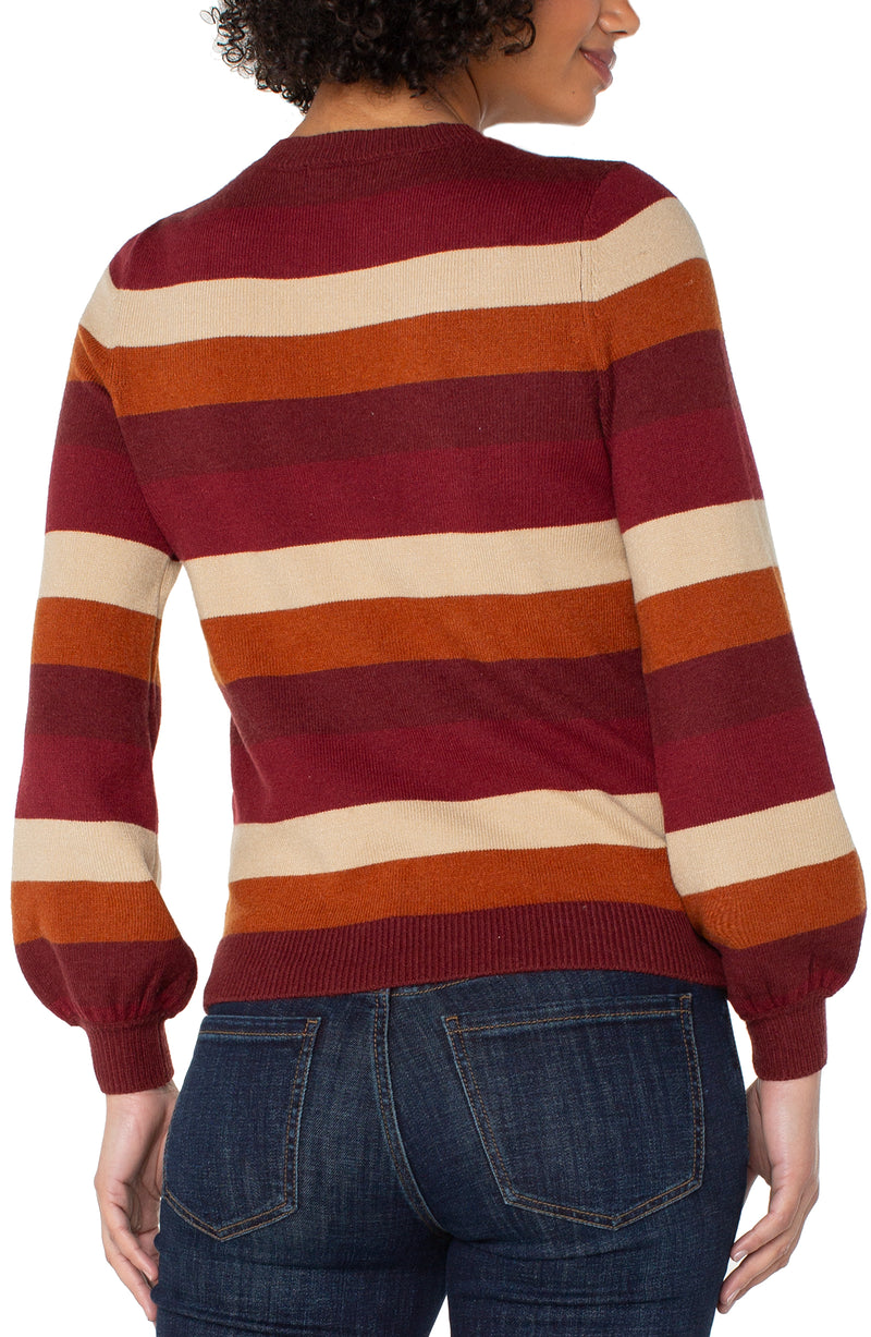 Longsleeve Striped Crew Neck Sweater