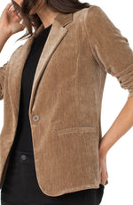 Fitted Velvet Blazer
