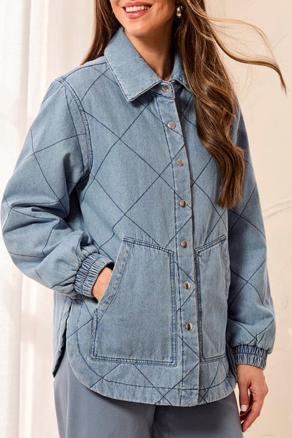 Xena Quilted Denim Jacket