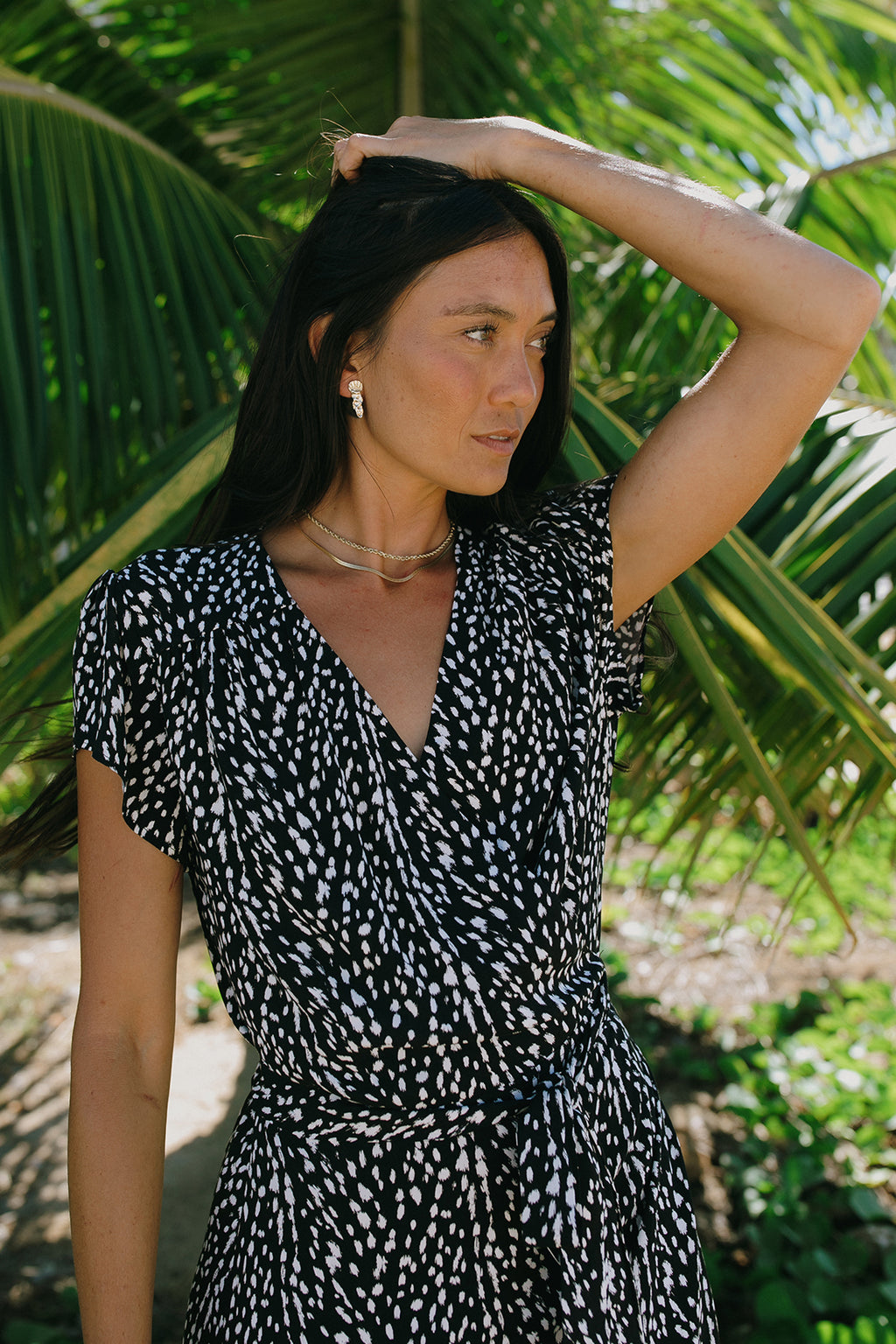 Printed Maxi Wrap Dress