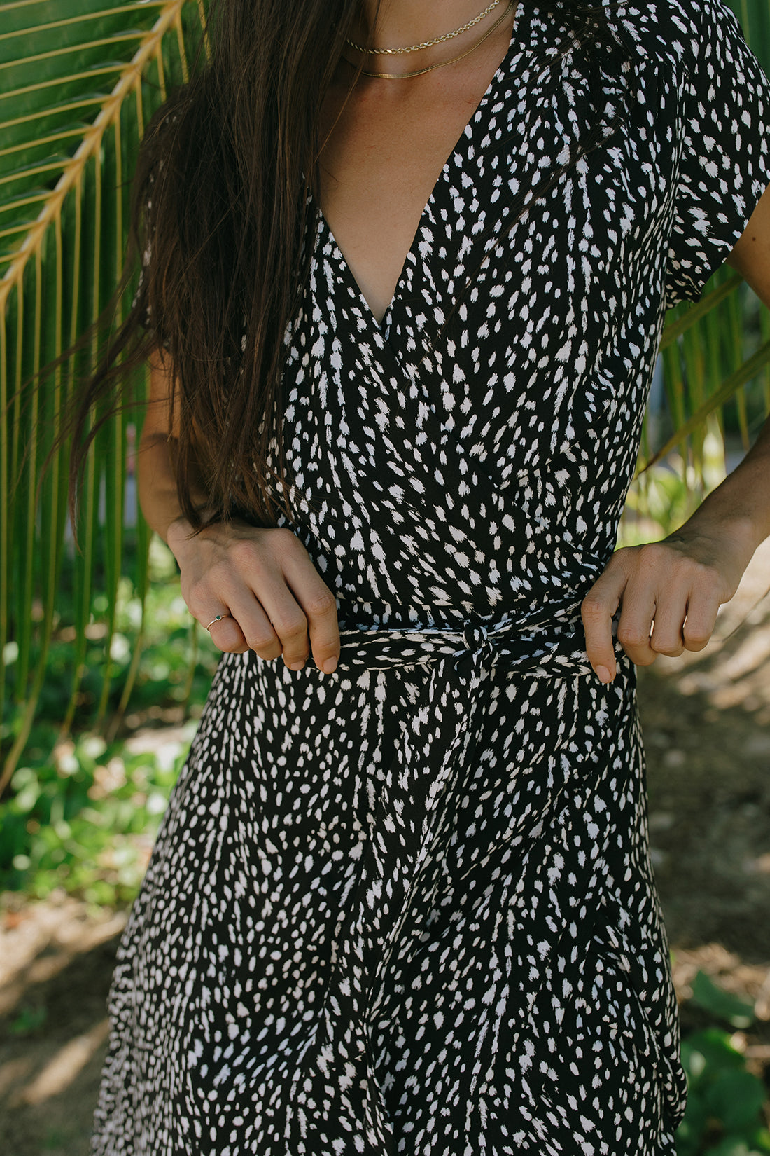 Printed Maxi Wrap Dress
