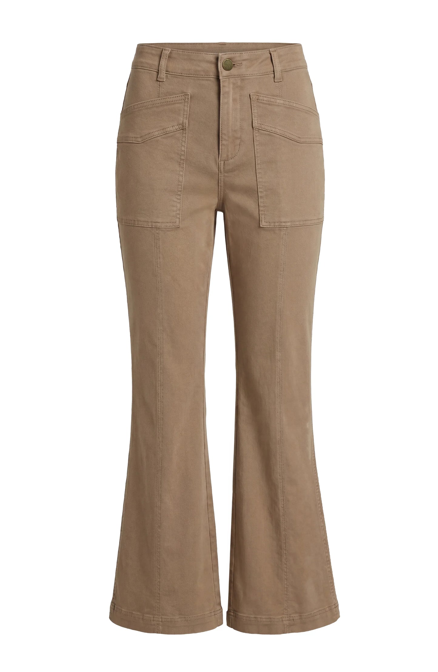 High Rise Flare W/ Patch Pockets