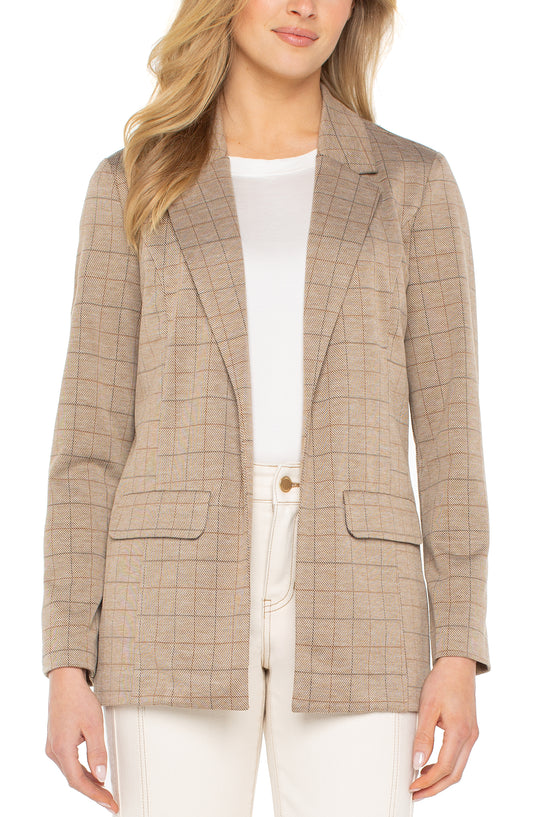 Plaid Boyfriend Blazer
